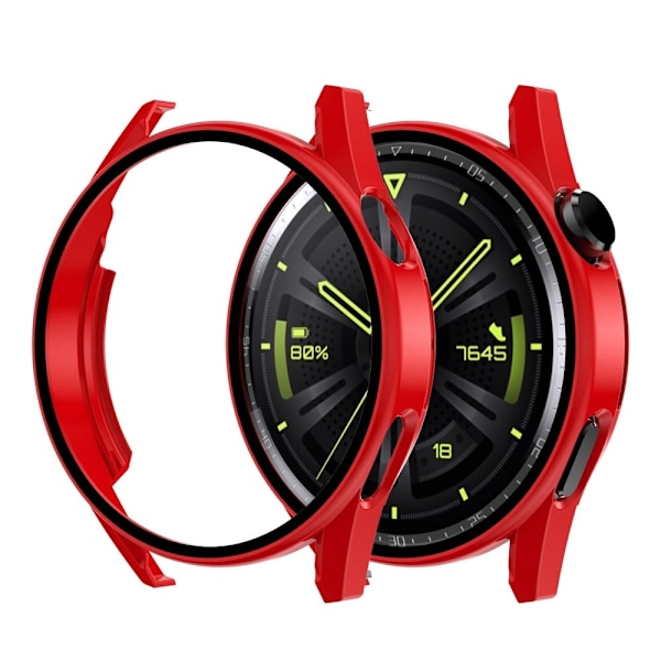 Huawei Watch GT 3 (46mm) electroplating frame with tempered glass - Red Röd