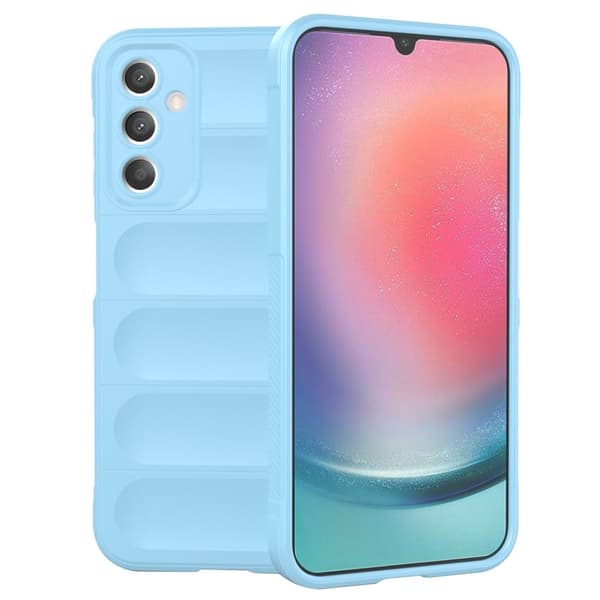Mjukt greppformat Samsung Galaxy A25 skal - Blå Blå