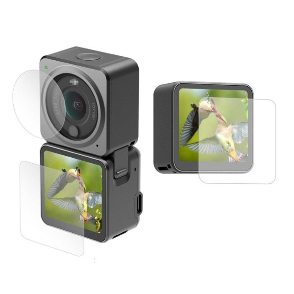 DJI Action 2 SHEINGKA FLW159 tempered glass screen + lens protec Transparent
