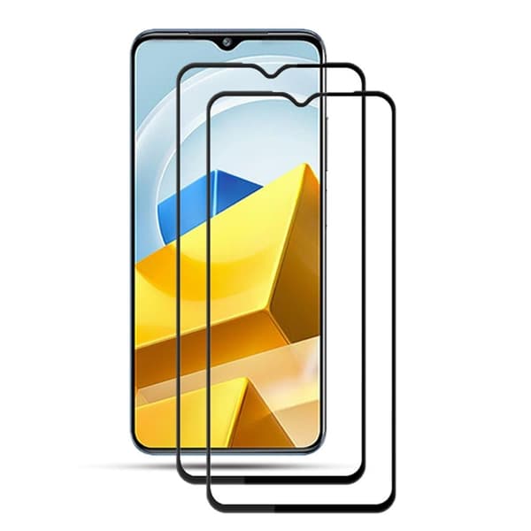 2 stk AMORUS ekstra stærk skærmbeskyttelse af glas til Xiaomi Poco M5 Transparent