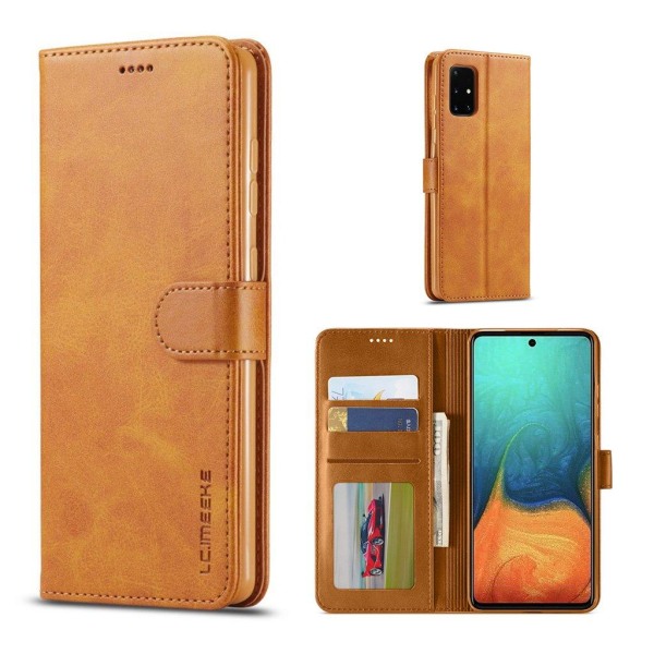 LC.IMEEKE Samsung Galaxy A71 5G Flip Etui - Brun Brown