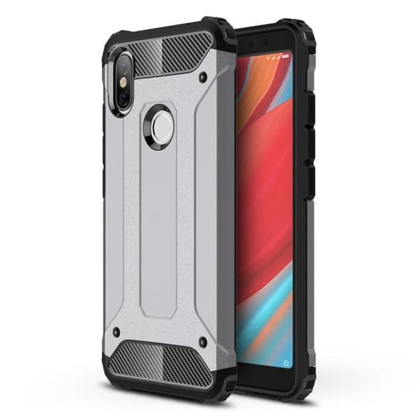 Xiaomi Redmi S2 beskyttelsesetui i hybridmaterialer i robust design - Grå Silver grey
