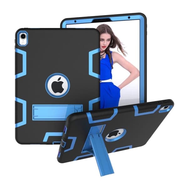 iPad Pro 11" (2018) stødsikkert hybrid etui - Sort / Babyblå Multicolor