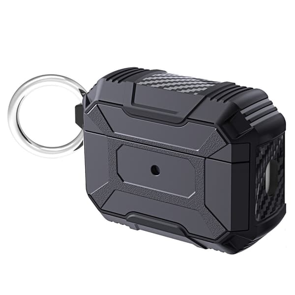 AirPods Pro 2-etui med karabinkrok - Svart Black
