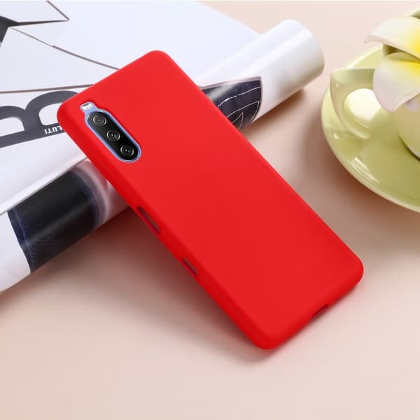 Matte Liquid Sony Xperia 10 III silikone cover - Rød Red