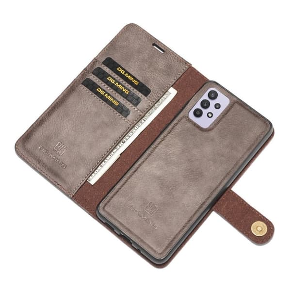 DG.Ming Samsung Galaxy A32 5G 2-in-1 Lommebok Etui - Grå Silver grey