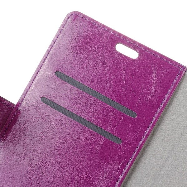 HTC 10 Evo læder-etui m. crazy horse overflade - Lilla Purple