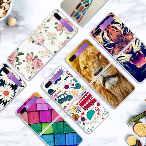Deco Samsung Galaxy Z Flip 5G cover - Lyserøde Roser Multicolor