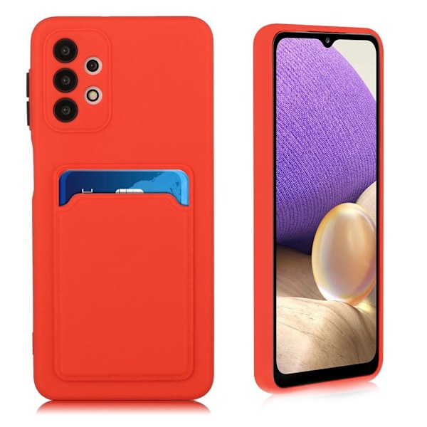 Card Holder Suojakuori For Samsung Galaxy A32 - Watermelonred Red