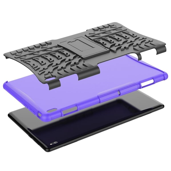 Lenovo Tab E10 hållbart hybridfodral - Lila Lila