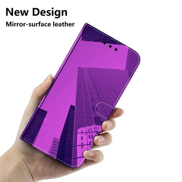 Mirror Samsung Galaxy S23 Ultra Flip Etui - Lilla Purple