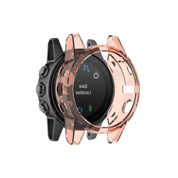 Garmin Fenix 5S / 5S Plus genomskinligt skydd - Transparent Rosa Rosa