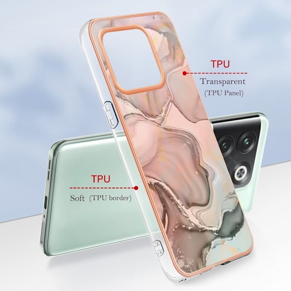 Marble OnePlus Ace Pro / 10t Etui - Rosa Pink