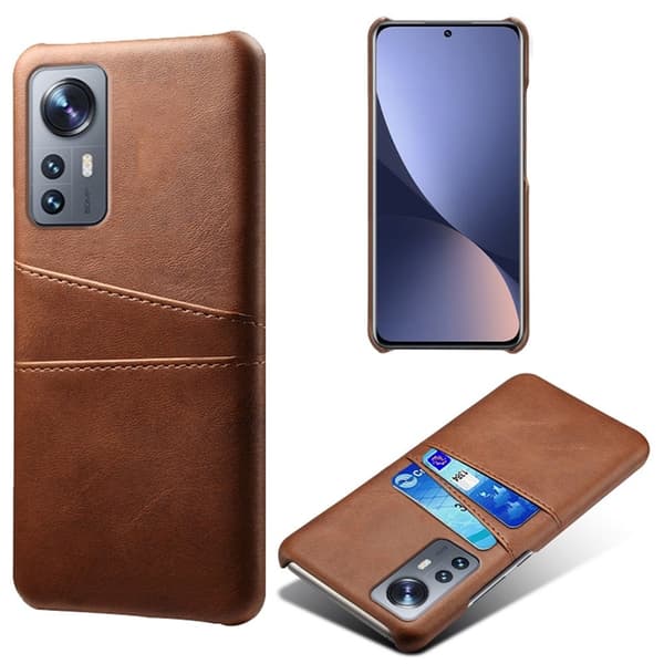 Dual Card Etui Xiaomi 12 Pro - Brun Brown