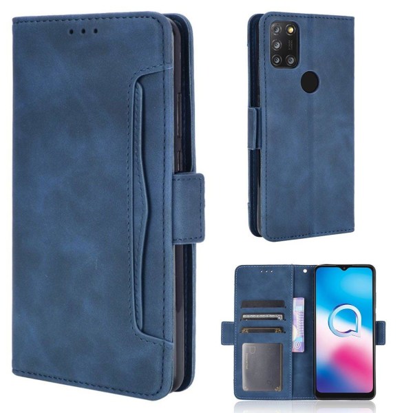 Modernt Alcatel 3X (2020) fodral med plånbok - Blå Blå