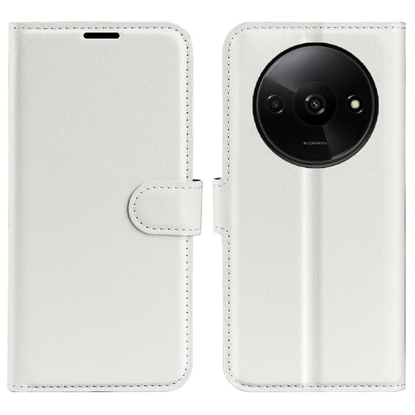 Classic Xiaomi Redmi A3 / Xiaomi Poco C61 fodral - Vit Vit