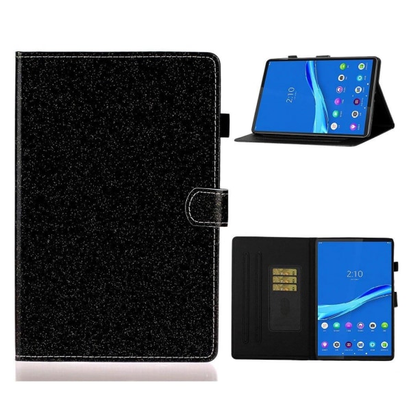 Lenovo Tab M10 FHD Plus flash powder theme leather case - Black Black