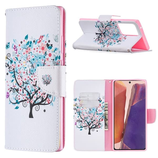 Wonderland Samsung Galaxy Note 20 Ultra Flippetui - Blomstret Tre Multicolor