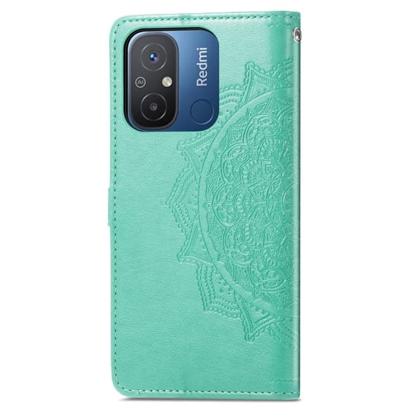 Mandala Xiaomi Redmi 12C / 11a Flip Etui - Grøn Green