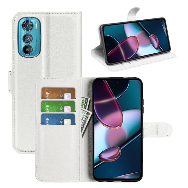 Klassisk Motorola Edge 30 flip etui - Hvid White