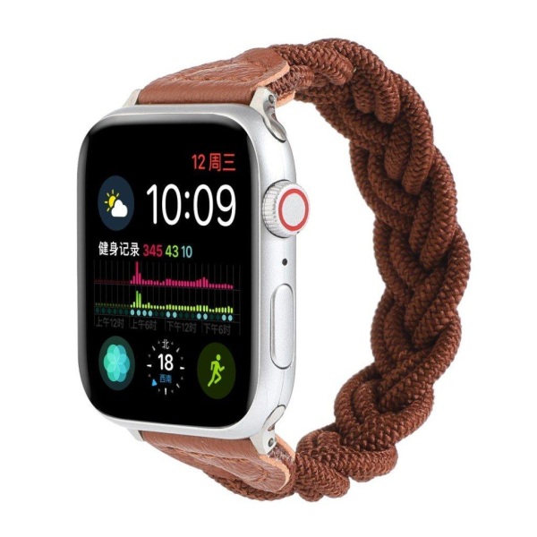 Apple Watch Series 6 / 5 40 mm urrem i vævet stil - Brun Brown