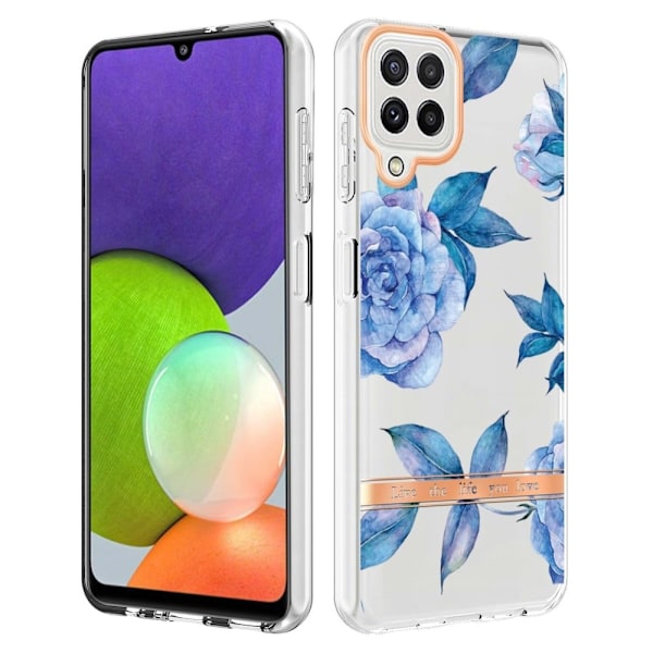 Supertunt och slitstarkt mjukfodral för Samsung Galaxy A22 4G / M32 - Blå Pion Blå