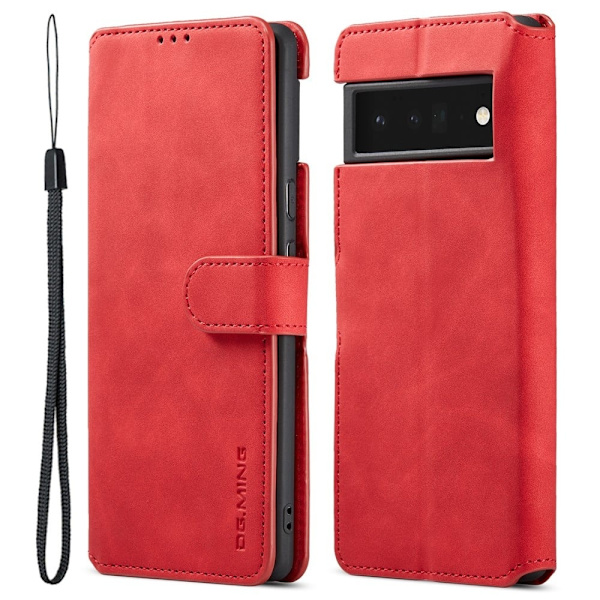 DG.Ming Google Pixel 6 Pro Retro Suojakotelo - Punainen Red