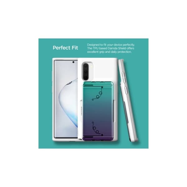 VRS Design Damda Glide Shield for Galaxy Note 10 - Hvit - Grønn Lilla Green