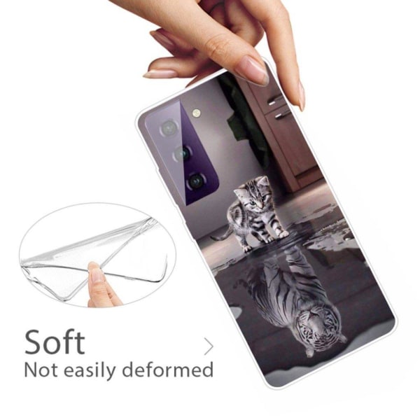 Deco Samsung Galaxy S21 skal - Katt Och Tiger Silvergrå