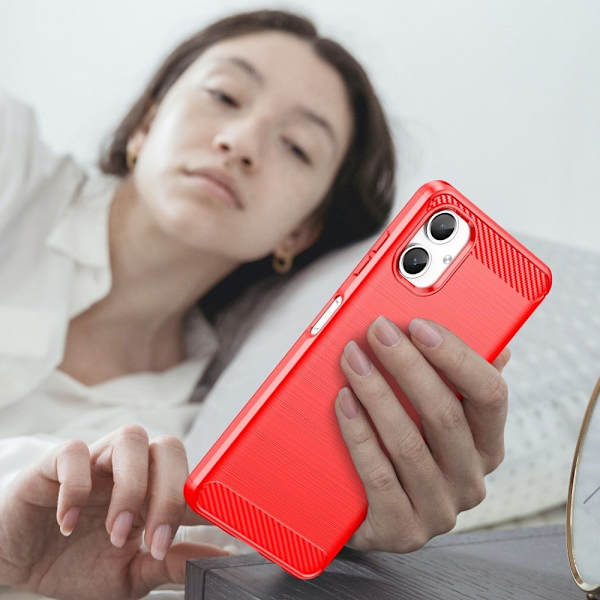 Carbon Flex Samsung Galaxy A06 deksel - Rød Red