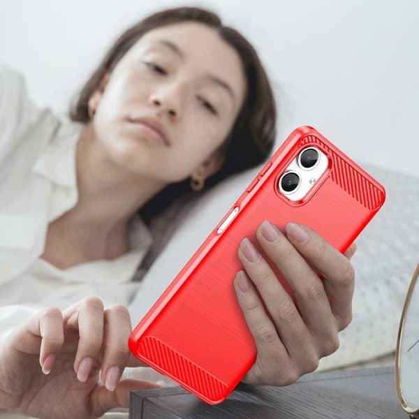 Carbon Flex Samsung Galaxy A06 skal - Röd Röd
