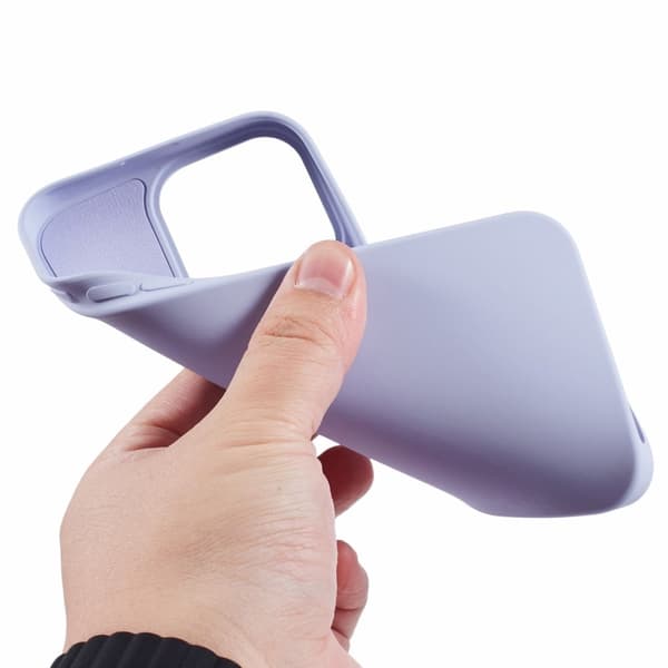 iPhone 16 Pro Fodral Mjukt flexibelt fiberfoder Skyddande telefonskal - Ljuslila Lila