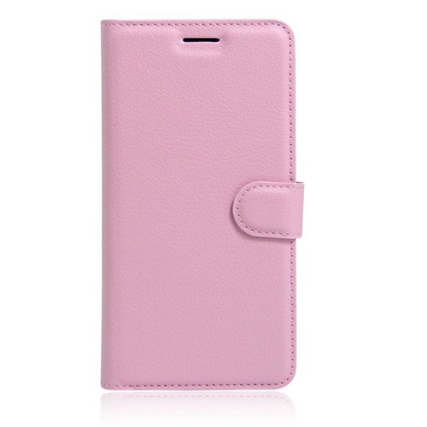 Stauning Huawei Y6 II Litsi Pintainen Nahkakotelo - Pinkki Pink