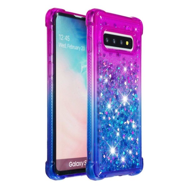 Glitter Samsung Galaxy S10 skal - Flerfärgad multifärg