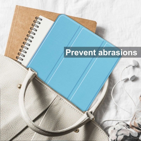Tri-fold læderstativ-etui til Lenovo Tab P11 Pro (2. generation) - Himmelblå Blue