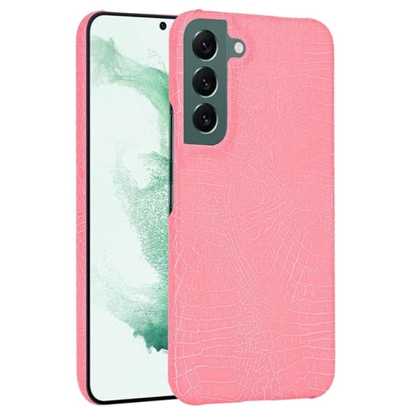 Croco Etui Samsung Galaxy S22 - Rosa Pink