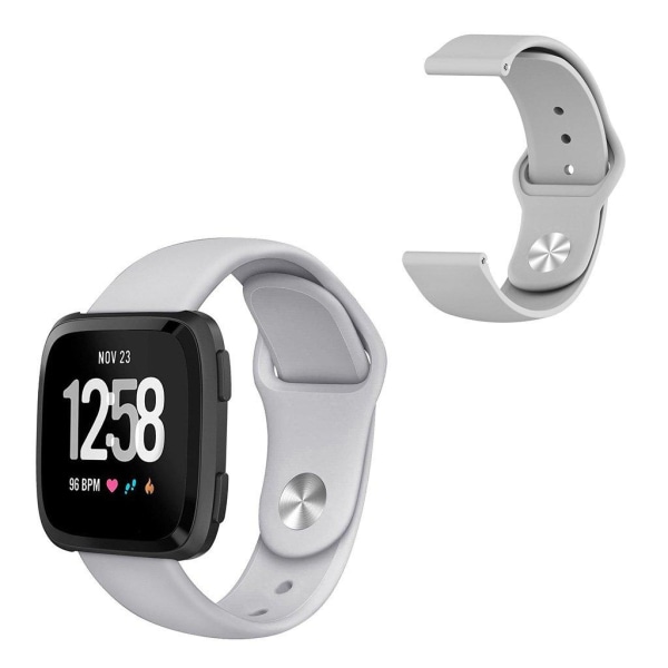 Fitbit Versa 2 / Versa Lite silicone watch band - Grey Silvergrå