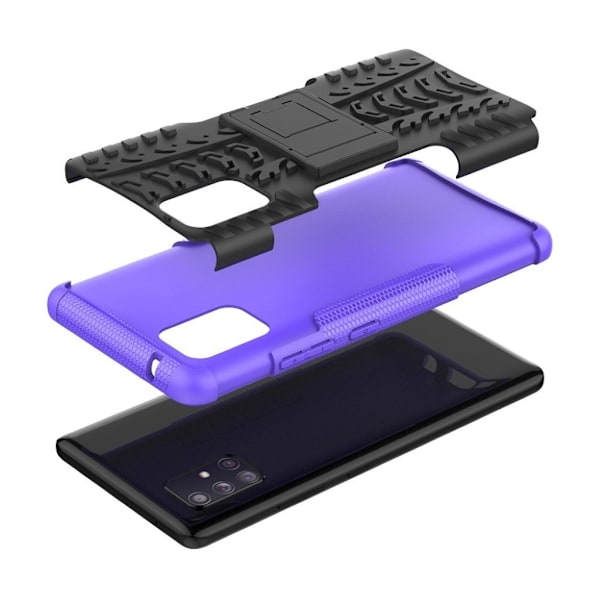 Offroad Cover - Samsung Galaxy A71 5G - Sort / Lilla Purple