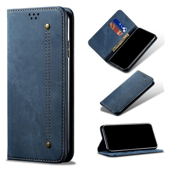 Jeans Samsung Galaxy A20s fodral - Blå Blå