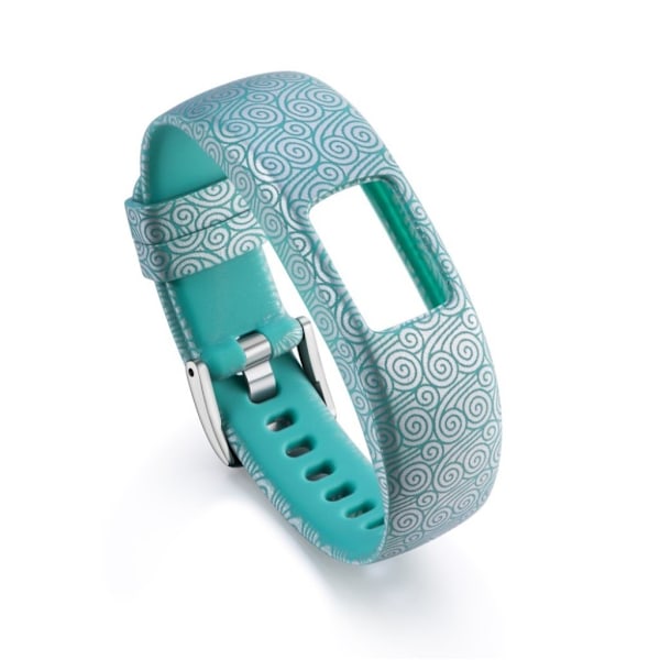 Garmin Vivofit 4 mønstret justerbar silikone urrem - Cyan Auspicious Skyer Mønster Blue