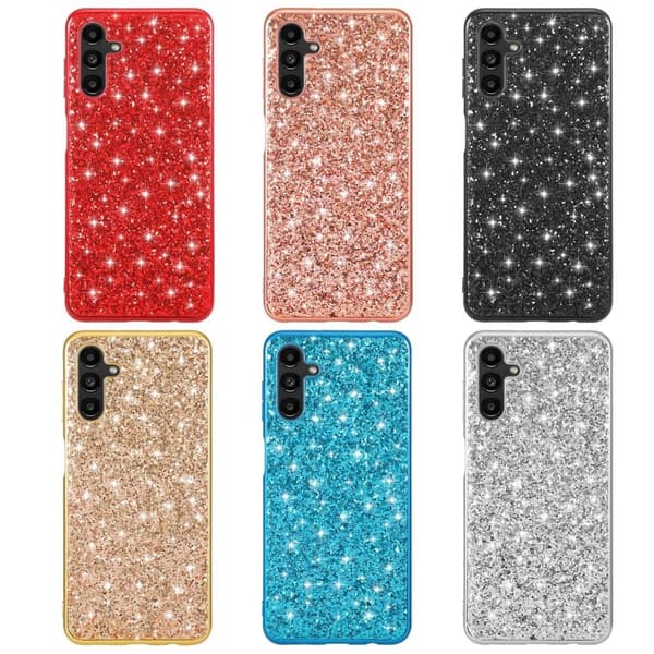 Glitter Samsung Galaxy A14 Suojakotelo - Ruusukulta Pink