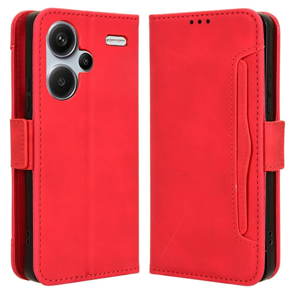 Modernt plånboksfodral till Xiaomi Redmi Note 13 Pro Plus - Röd Röd