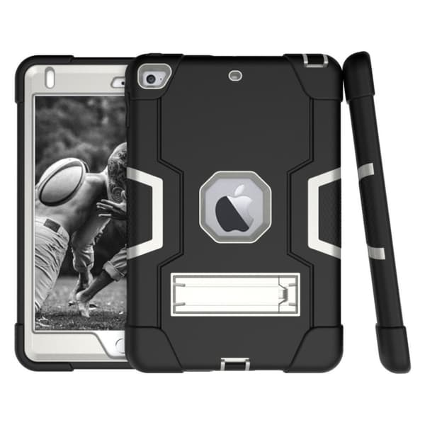 iPad Mini (2019) iskunkestävä hybridikotelo - Musta / Hopea Silver grey