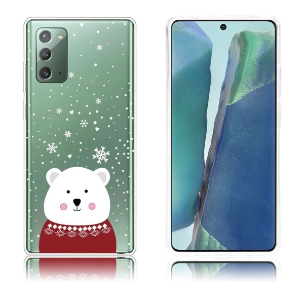 Christmas Samsung Galaxy Note 20 case - Polar Bear with Sweater White