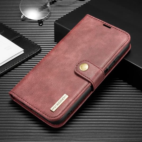 DG.Ming Samsung Galaxy A22 4G 2-in-1 Lompakko Suojakotelo - Punainen Red