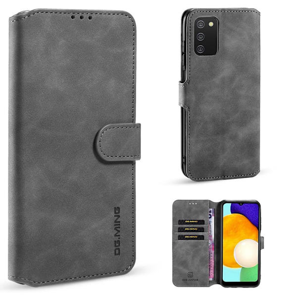 DG.Ming Samsung Galaxy A03s Retro Suojakotelo - Harmaa Silver grey