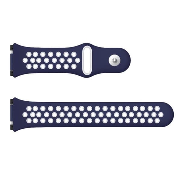 Fitbit Ionic tofarget silikonarmbånd - Mørkeblå / Hvit Blue