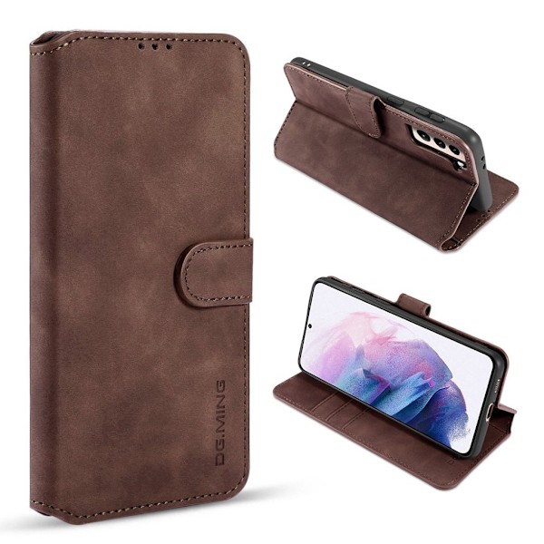 DG.MING Samsung Galaxy S21 Plus Retro Case - Kahvi Brown