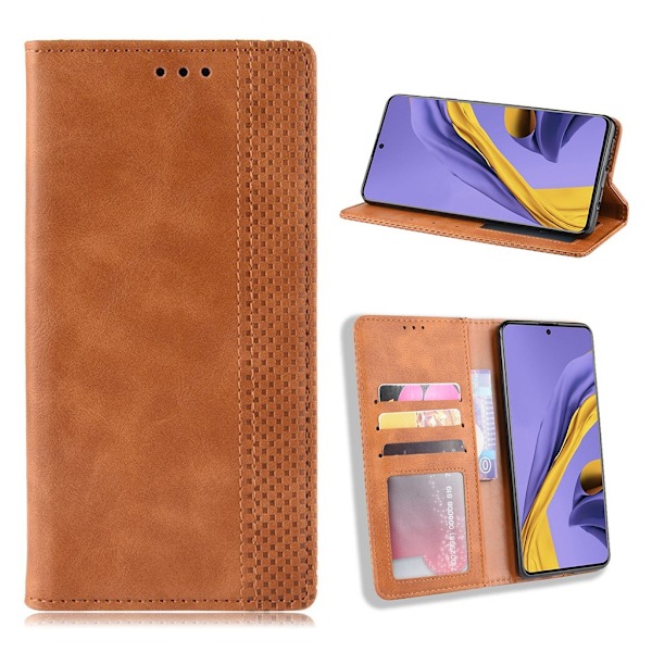 Bofink Vintage läder Samsung Galaxy A51 fodral - Brun Brun
