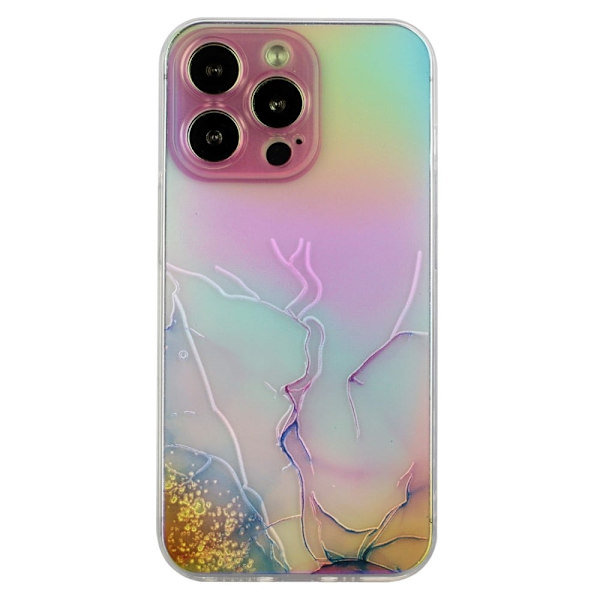Marmor etui til iPhone 15 Pro - Lyserød Multicolor